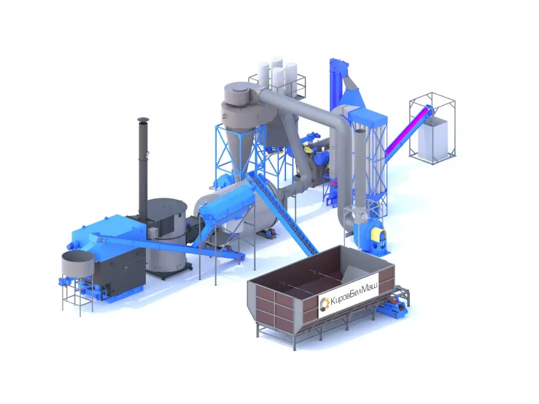 Линия по производству топливных пеллет 1200 кг/час